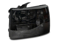 Raxiom 07-14 Chevrolet Silverado 1500 HD Axial OEM Rep Headlights- Chrome Housing- Smoked Lens