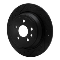 R1 Concepts R1 13-15 Land Rover LR2 Rear Left Drilled & Slotted Black Brake Rotor