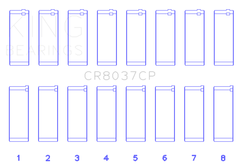 King Engine Bearings 01-09 GM Duramax 6.6L A Rod (Size +.25mm) Connecting Rod Bearing Set