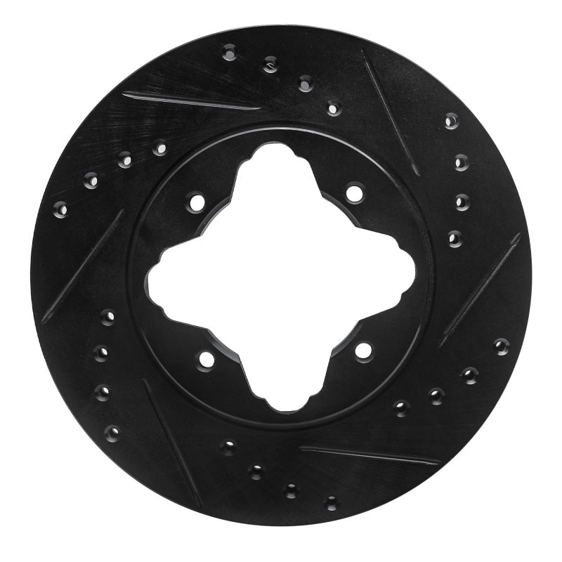 R1 Concepts R1 90-97 Acura CL Front Right Drilled & Slotted Black Brake Rotor