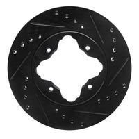 R1 Concepts R1 90-97 Acura CL Front Right Drilled & Slotted Black Brake Rotor