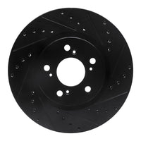 R1 Concepts R1 05-12 Acura RL Front Right Drilled & Slotted Black Brake Rotor