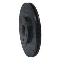 R1 Concepts R1 07-17 Nissan Sentra Front Right Drilled & Slotted Black Brake Rotor