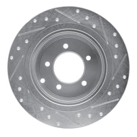 R1 Concepts R1 07-17 Chrysler 200 Rear Left Drilled & Slotted Silver Brake Rotor
