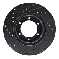 R1 Concepts R1 1986-1995 Toyota 4Runner Front Right Drilled & Slotted Black Brake Rotor
