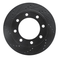 R1 Concepts R1 99-05 Ford F-250 4WD (Super Duty) Front Left Drilled & Slotted Black Brake Rotor
