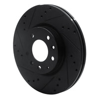 R1 Concepts R1 06-13 Ford Fusion Front Left Drilled & Slotted Black Brake Rotor