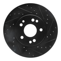 R1 Concepts R1 90-95 Mercedes-Benz 300CE Front Right Drilled & Slotted Black Brake Rotor