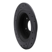 R1 Concepts R1 05-17 Honda Accord Rear Right Drilled & Slotted Black Brake Rotor