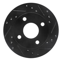 R1 Concepts R1 81-94 Ford TEMPO Front Right Drilled & Slotted Black Brake Rotor