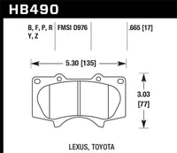 Hawk Performance Hawk 2010-2014 Lexus GB460 HPS 5.0 Front Brake Pads