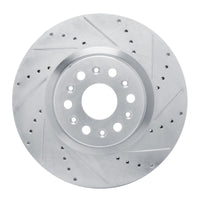 R1 Concepts R1 17-25 Buick Enclave Front Right Drilled & Slotted Silver Brake Rotor