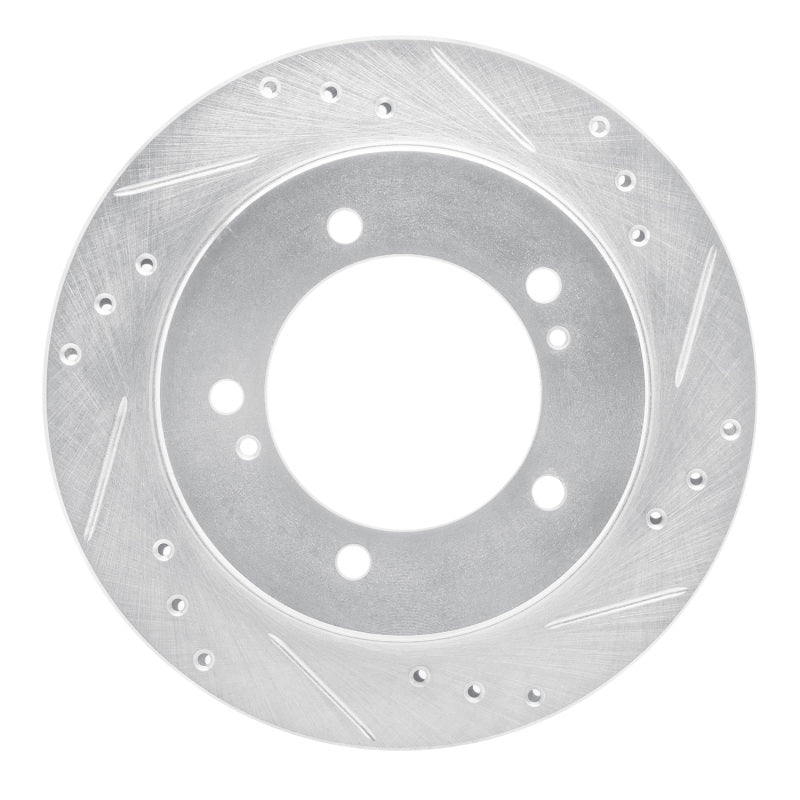 R1 Concepts R1 99-04 Chevrolet Tracker Front Right Drilled & Slotted Silver Brake Rotor