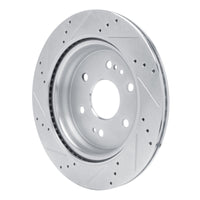 R1 Concepts R1 2019-2025 Cadillac Escalade ESV Rear Right Drilled & Slotted Silver Brake Rotor