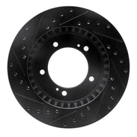 R1 Concepts R1 96-98 Suzuki Sidekick Front Right Drilled & Slotted Black Brake Rotor