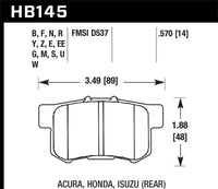 Hawk Performance Hawk Acura / Honda HT-10 Race Rear Brake Pads