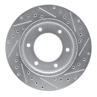 R1 Concepts R1 01-04 Honda Passport Front Left Drilled & Slotted Silver Brake Rotor