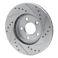 R1 Concepts R1 86-90 Chrysler Town & Country Front Left Drilled & Slotted Silver Brake Rotor