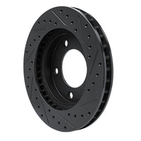 R1 Concepts R1 74-80 International SCOUT II Front Left Drilled & Slotted Black Brake Rotor