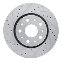 R1 Concepts R1 18-25 Jeep Wrangler Front Left Drilled & Slotted Silver Brake Rotor