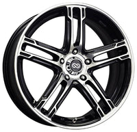Enkei FD-05 16x7 5x114.3 50mm Offset 72.6 Bore Dia Black Machined Wheel