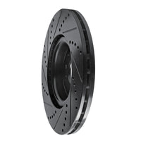 R1 Concepts R1 2007-2016 Volvo S60 Front Right Drilled & Slotted Black Brake Rotor