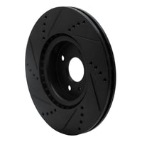 R1 Concepts R1 2016-2025 Fiat 124 Spider Front Right Drilled & Slotted Black Brake Rotor