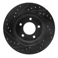 R1 Concepts R1 87-90 Dodge Dakota 4WD Front Right Drilled & Slotted Black Brake Rotor