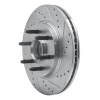 R1 Concepts R1 04-08 Ford F-150 RWD Front Right Drilled & Slotted Silver Brake Rotor