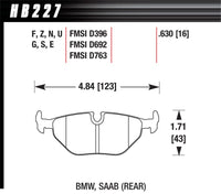 Hawk Performance Hawk 92-95 BMW 318i 1.8L Base Sedan Rear ER-1 Brake Pads