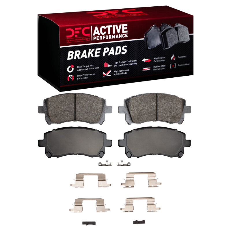 DFC 97-03 Subaru Forester Front Active Performance Pads and Hardware Kit