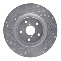 R1 Concepts R1 19-23 Subaru ASCENT Front Left Drilled & Slotted Silver Brake Rotor