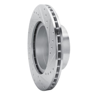 R1 Concepts R1 82-88 BMW 524TD Front Left Drilled & Slotted Silver Brake Rotor