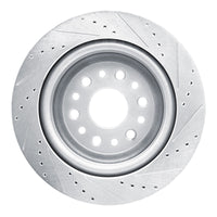 R1 Concepts R1 19-25 Ram 1500 Rear Left Drilled & Slotted Silver Brake Rotor