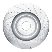 R1 Concepts R1 20-25 Tesla Model Y Front Left Drilled & Slotted Silver Brake Rotor