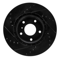 R1 Concepts R1 03-05 Infiniti G35 Front Right Drilled & Slotted Black Brake Rotor