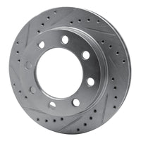 R1 Concepts R1 71-97 Dodge D300 Front Left Drilled & Slotted Silver Brake Rotor
