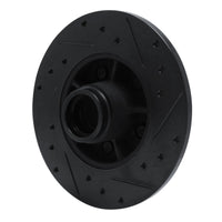 R1 Concepts R1 84-87 Pontiac Fiero Front Left Drilled & Slotted Black Brake Rotor