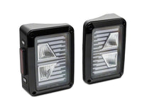 Raxiom 07-18 Jeep Wrangler JK Axial Series Vision LED Tail Lights- Black Housing (Clear Lens)