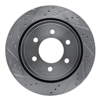 R1 Concepts R1 15-17 Ford F-150 4WD Rear Left Drilled & Slotted Silver Brake Rotor