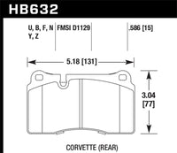 Hawk Performance Hawk 2007-2015 Volkswagen Tourareg Base/V6/V6-Sport/TDI HPS 5.0 Performance Rear Brake Pads