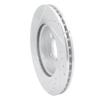 R1 Concepts R1 14-24 Mini Cooper (Excl Clubman) Front Right Drilled & Slotted Silver Brake Rotor