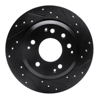 R1 Concepts R1 99-01 Acura RL Rear Right Drilled & Slotted Black Brake Rotor