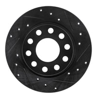 R1 Concepts R1 00-08 Audi A4 (USA/Canada) Rear Right Drilled & Slotted Black Brake Rotor