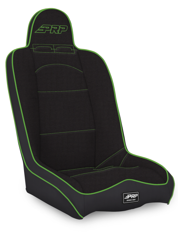 PRP Seats PRP Daily Driver High Back Suspension Seat- Black/Green Tweed