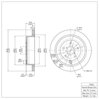 DFC 06-14 Subaru Tribeca Rear Brake Rotor
