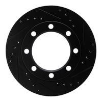 R1 Concepts R1 71-91 Chevrolet P30 Van Front Right Drilled & Slotted Black Brake Rotor