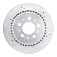 R1 Concepts R1 00-00 Volvo V70 Rear Right Drilled & Slotted Silver Brake Rotor