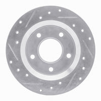 R1 Concepts R1 84-88 Pontiac 6000 Rear Right Drilled & Slotted Silver Brake Rotor
