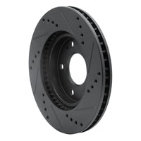 R1 Concepts R1 00-24 Chrysler SEBRING Front Left Drilled & Slotted Black Brake Rotor